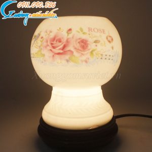 Đèn xông tinh dầu hoa hồng – DX09