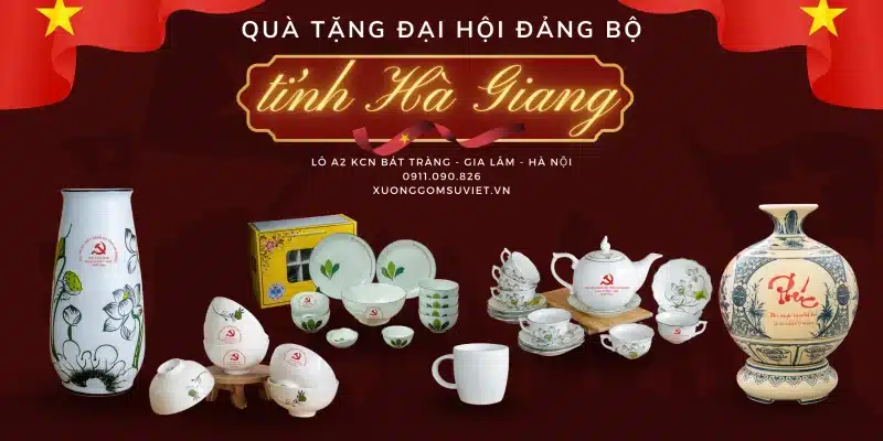banner quà tặng Đại hội Đảng tỉnh Hà Giang