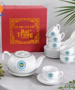 Ấm Trà In Logo Kỷ Niệm 40 năm về Trường PTTH Hàn Thuyên