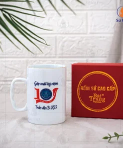 Bộ Cốc Sứ Trụ Cao In Chữ Kỷ Niệm 10 Năm Ra Trường