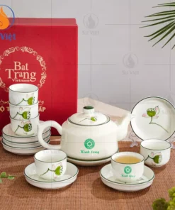 Bộ Ấm Chén In Logo Quà Tặng Giáo Hội Phật Giáo Việt Nam