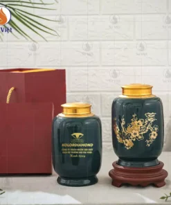 Hũ Sứ Đựng Trà In Chữ Quà Tặng Công Nhân Viên Dịp Cuối Năm