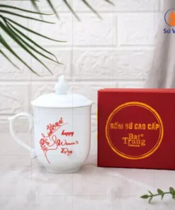 Ly Gốm Sứ In Logo Tặng Nhân Viên Nữ Ngày Quốc Tế Phụ Nữ 8/3