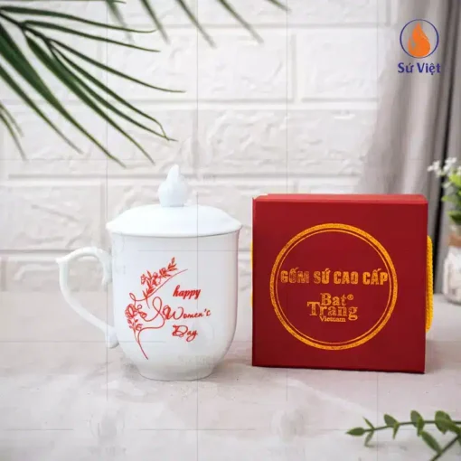 Ly Gốm Sứ In Logo Tặng Nhân Viên Nữ Ngày Quốc Tế Phụ Nữ 8/3