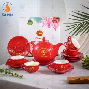 ấm pha trà in logo hội liên hiệp phụ nữ Việt Nam
