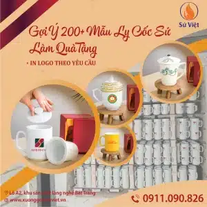 Gợi Ý 200+ Mẫu Ly Cốc Sứ In Logo Làm Quà Tặng