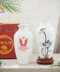 Bình Hoa In Logo Quà Tặng Đại Hội Quyết Thắng Tỉnh Ninh Bình