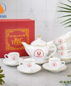Bộ Ấm Chén Trà Khắc Logo Đại Hội Thi Đua Quyết Thắng Trung Đoàn 2