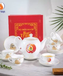 Ấm Chén Trà In Chữ Đại Hội XII Công Đoàn TP. Hồ Chí Minh