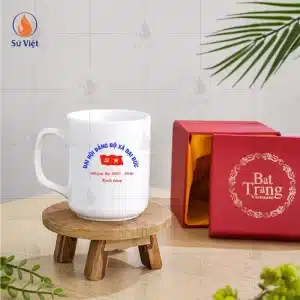 Cốc Sứ In Logo Quà Tặng Đảng Bộ Xã Đại Đức Cho Đảng Viên ngày 1/6