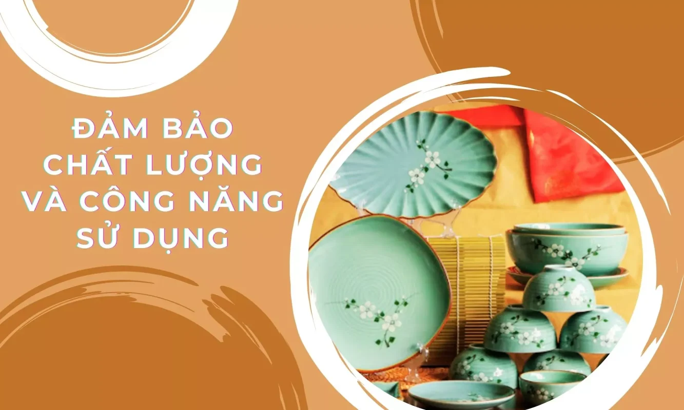 Bộ bát đĩa gốm Bát Tràng kết hợp chất lượng và công năng sử dụng