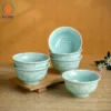 Bộ Bát Đĩa Bát Tràng Men Ngọc Vẽ Hoa Cúc