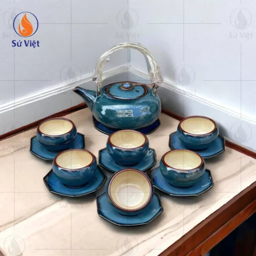 ấm chén bát tràng hỏa biến dáng giang tây