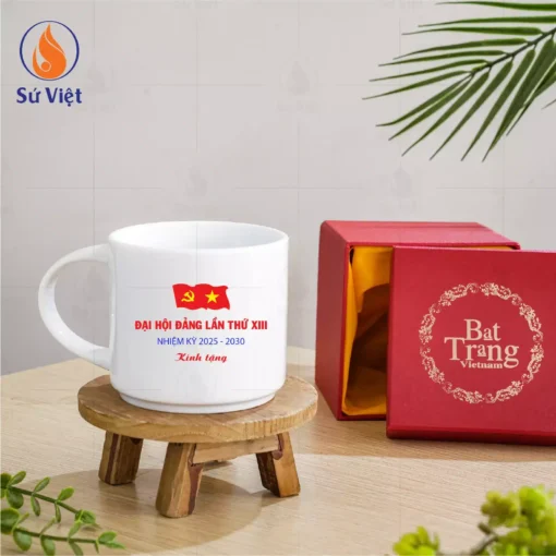 Tách Sứ In Logo Quà Tặng Đại Hội Đảng Bộ Lần Thứ XIII