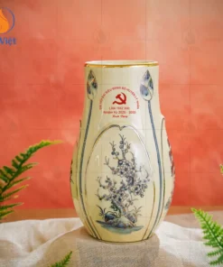 bình hoa in logo quà tặng đại hội đảng bộ huyện lý nhân
