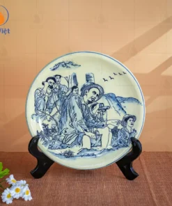 Đĩa sứ Bát Tràng vẽ cảnh Bác Hồ tại Chiến dịch Biên giới 1950
