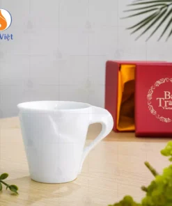 Ly Sứ Men Trắng Quai C Sóng