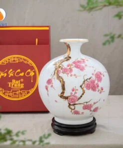 Bình hút lộc in hoa đào