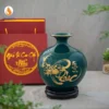 Bình hút lộc gốm họa tiết chữ Phúc men xanh lá