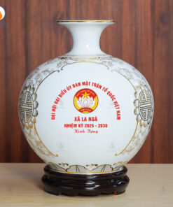 Bình hút lộc gốm in logo Mặt trận Tổ quốc Việt Nam