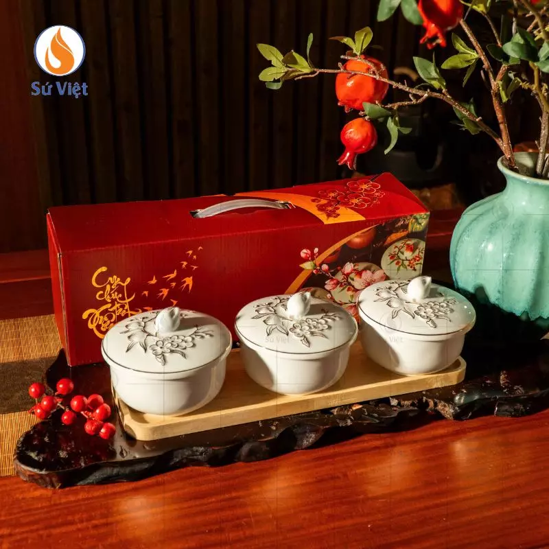 Hũ đựng mứt Đào Phú Quý