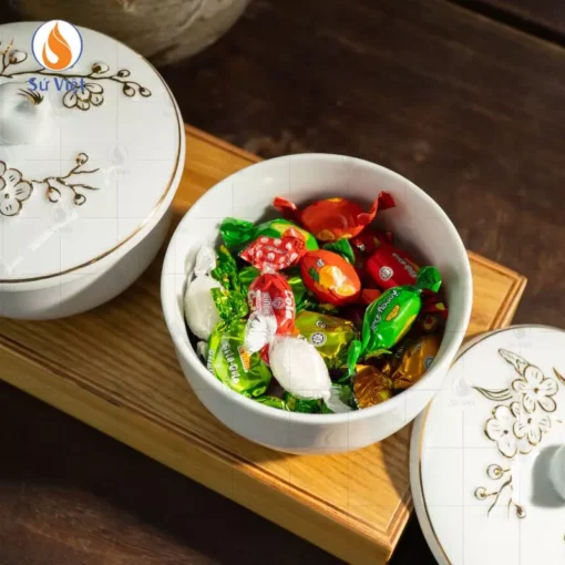 Hũ đựng mứt Đào Phú Quý
