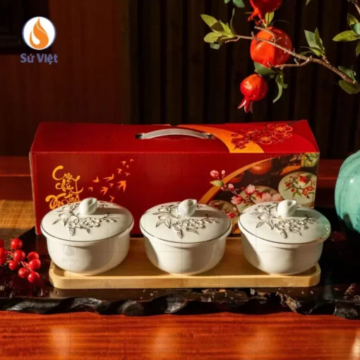 Hũ đựng mứt Đào Phú Quý