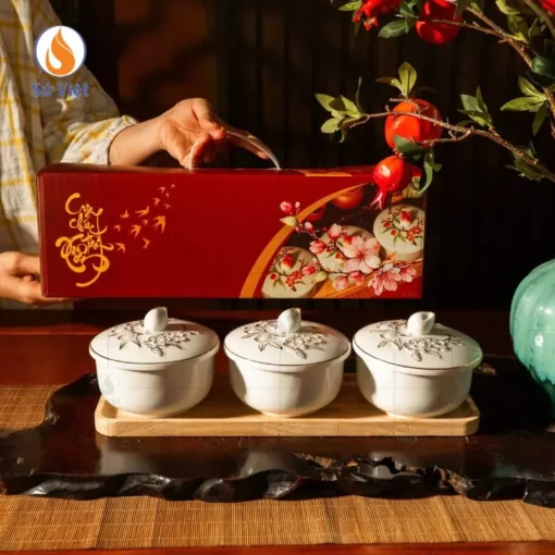 Hũ đựng mứt Đào Phú Quý