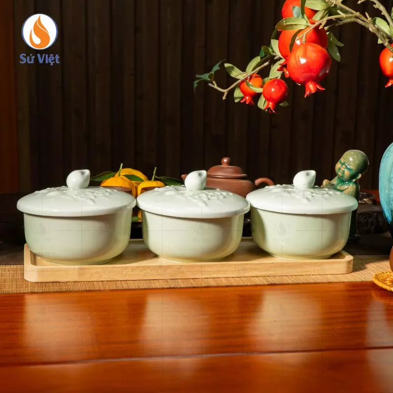 Hũ đựng mứt Sắc Đào