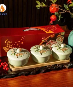 Hũ đựng mứt tết Đào Xuân