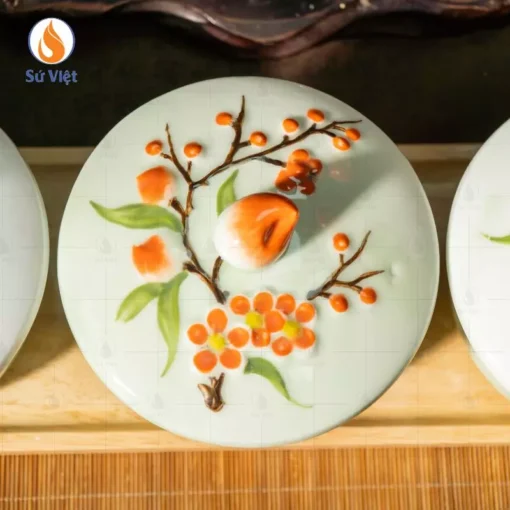 Hũ đựng mứt tết Đào Xuân