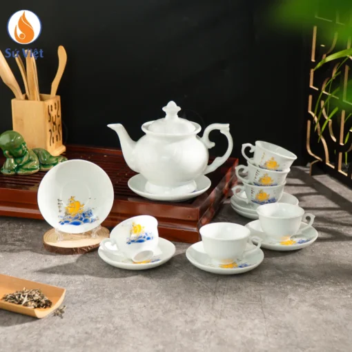 Bộ Ấm Chén Phú Quý Thuận Buồm Viền
