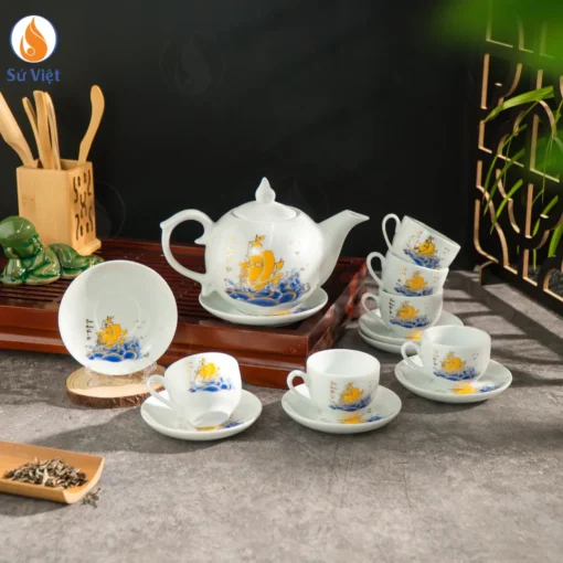 Bộ Ấm Chén Bưởi Lửa Thuận Buồm
