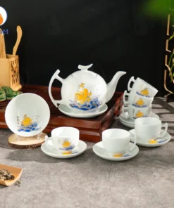 Bộ Ấm Chén Bưởi Cành Thuận Buồm
