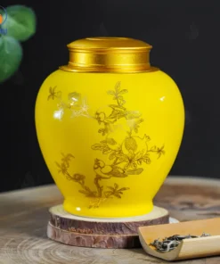 Hũ Trà Lựu điểu trường xuân men vàng