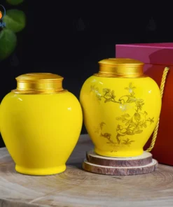 Hũ Trà Lựu điểu trường xuân men vàng