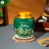 Hũ Đựng Trà Mã Đáo Thành Công Men Xanh Vàng Kim