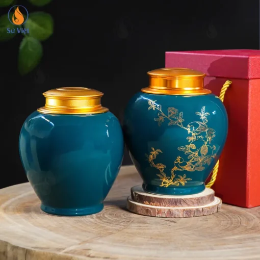Hũ Đựng Trà Lựu Điểu Trường Xuân