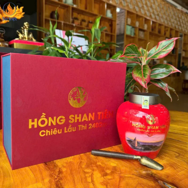 Bộ 200 hũ trà Hồng Shan Tiên in logo