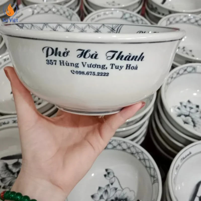 Dự Án 1.000 Bát Sứ In Logo Thương Hiệu Phở Hà Thành
