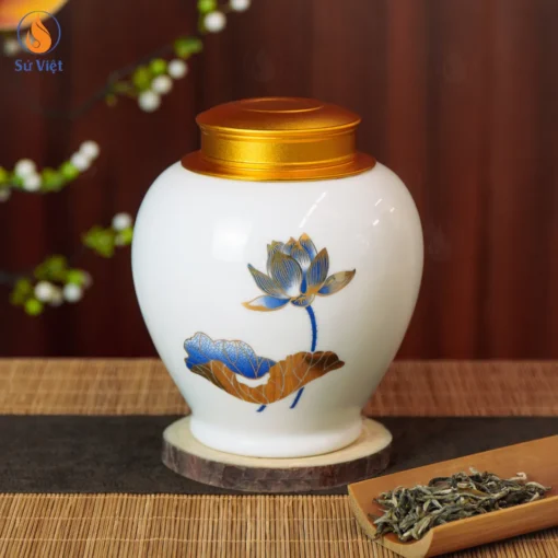 Hũ Đựng Trà Kim Liên Bảo Tựu