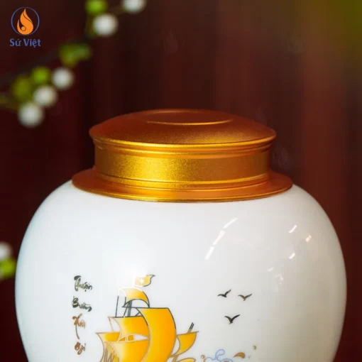 Hũ Trà Đựng Thuận Buồm Kim Bảo