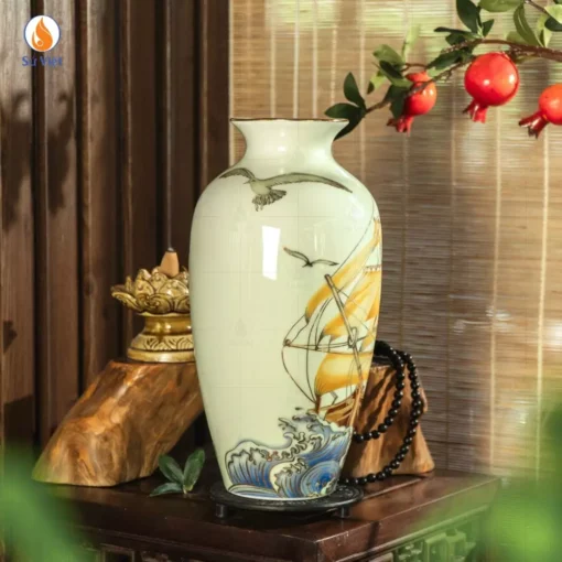 Bình Gốm Thuận Buồm Xuôi Gió