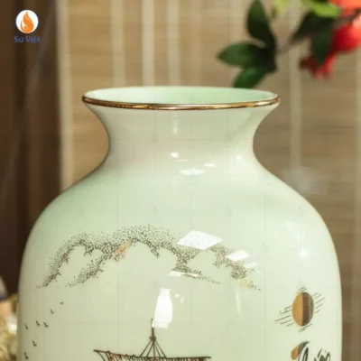 Bình Hoa Thuận Buồm Xuôi Gió Vàng Kim