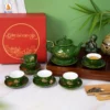 Bộ Ấm Chén Đài Các Xanh Thuận Buồm Xuôi Gió