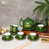 Bộ Trà Bưởi Cành Men Xanh Thuận Buồm Xuôi Gió