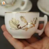 Bộ Trà Trắng Bưởi Cành Hoa Mộc Lan