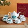 Bộ Trà Trắng Minh Long Sen Xanh