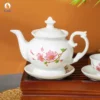 Bộ Ấm Chén Trắng Đài Các Hoa Ban