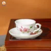 Bộ Ấm Chén Trắng Đài Các Hoa Ban